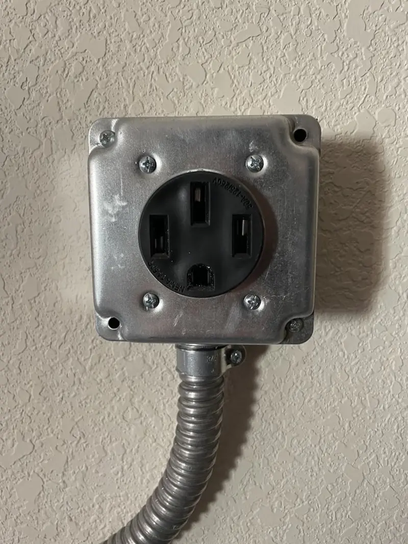NEMA 14-50 outlet installed for Electrical Panel Upgrade in San Luis